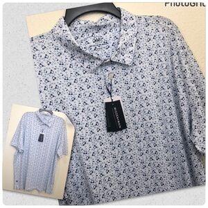 Mizzen+Main Mens XXL Versa Polo Shirt Trim Fit Short Sleeve Golf Graphic NWT